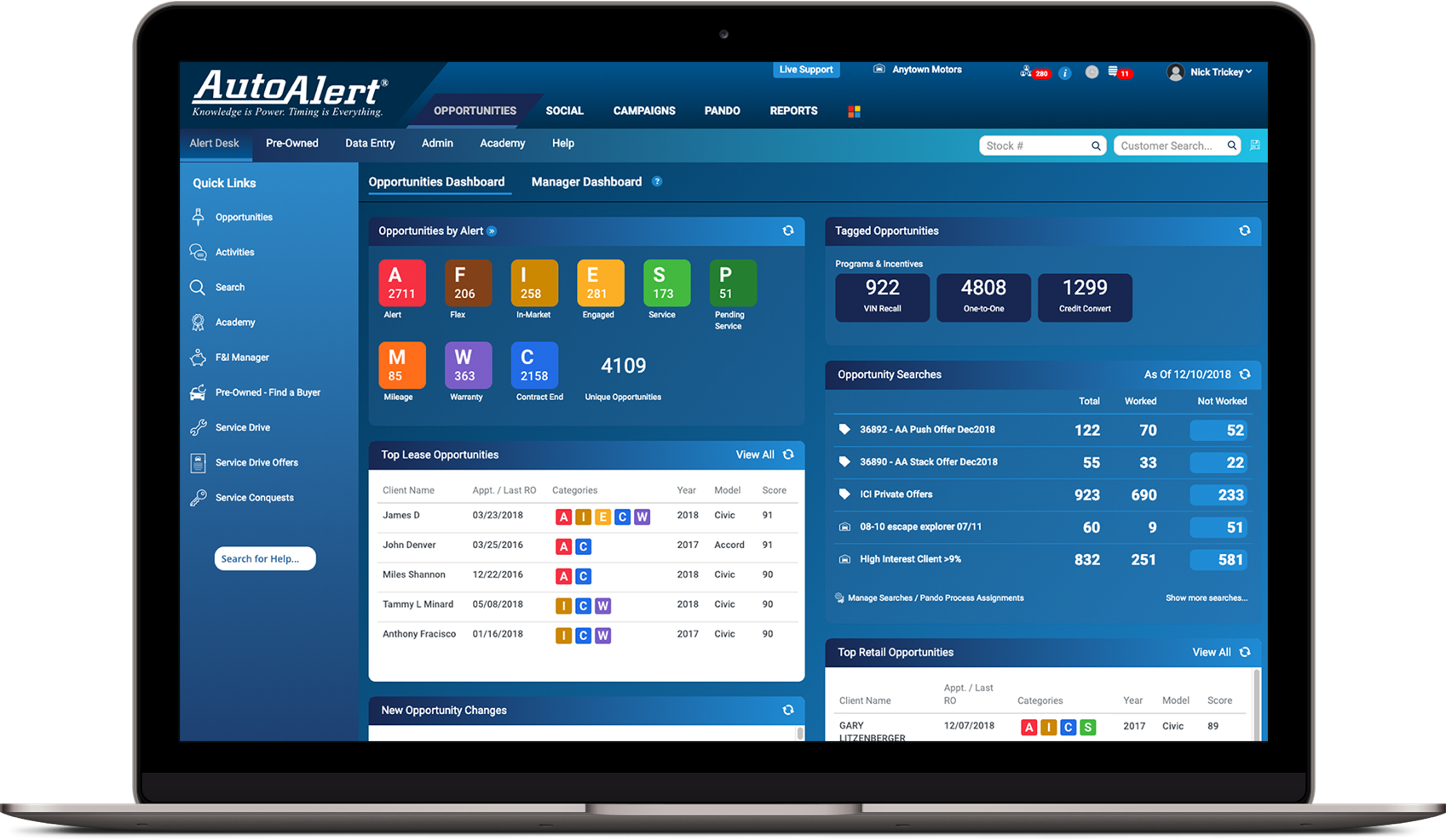 AutoAlert Customer Experience + Dealership Management Software
